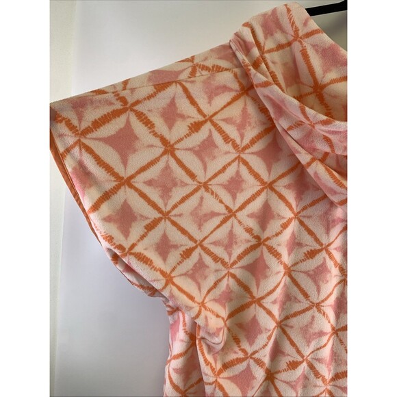 Tuckernuck Coral Medallion Terrycloth Cabana Coverup Hooded Pink Medium Large - Picture 7 of 15